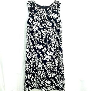Karl Lagerfeld Black White Floral Lace Embroidered Dress